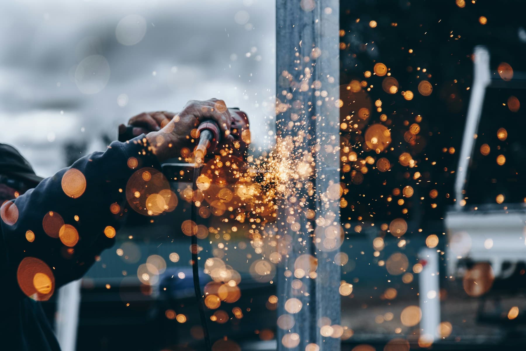 Technician working in an industrial setting